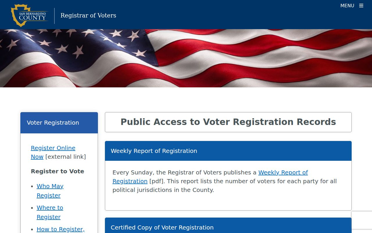 Upland street directory county voter registration records