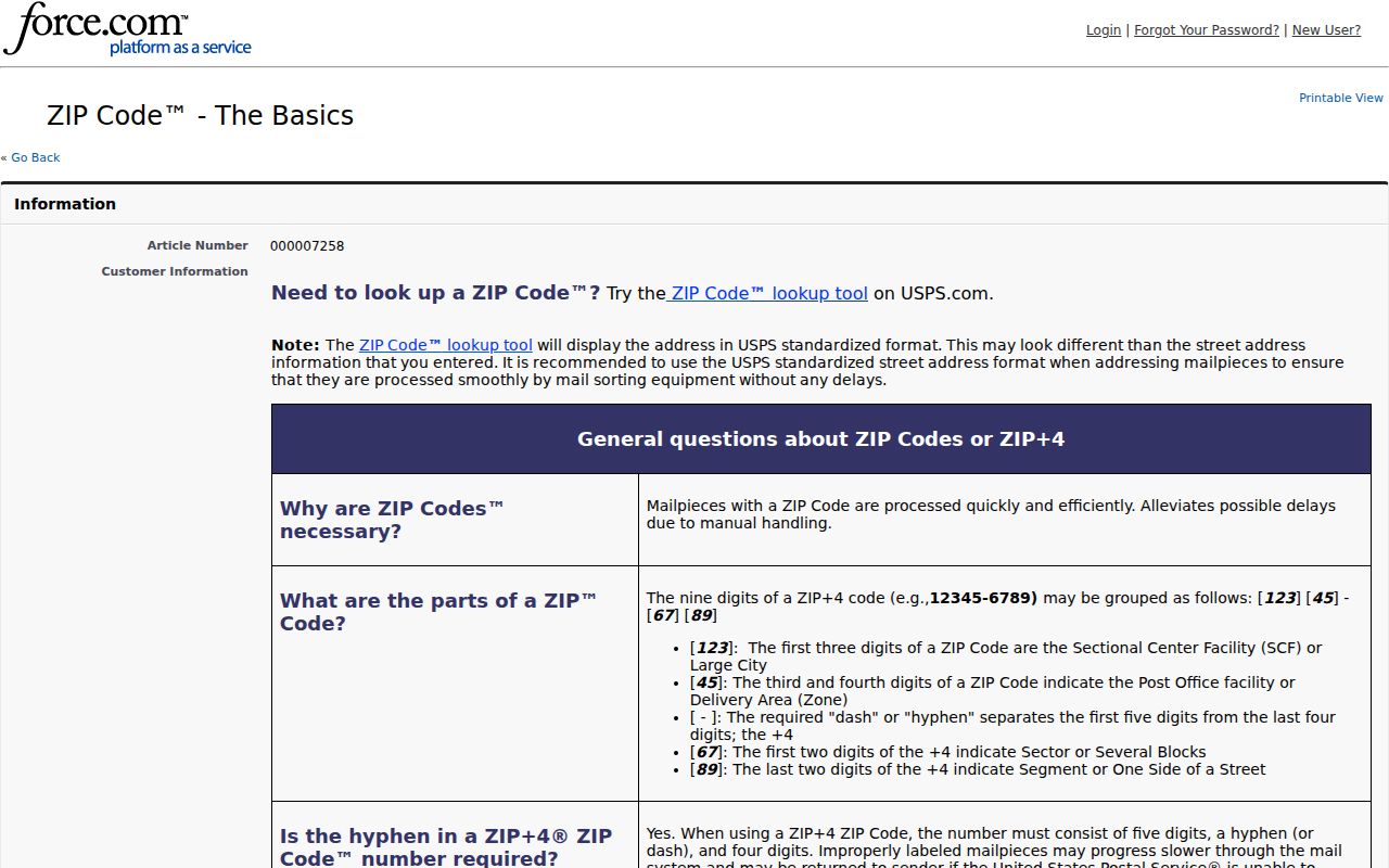 Upland street directory USPS ZIP Code boundary guidance