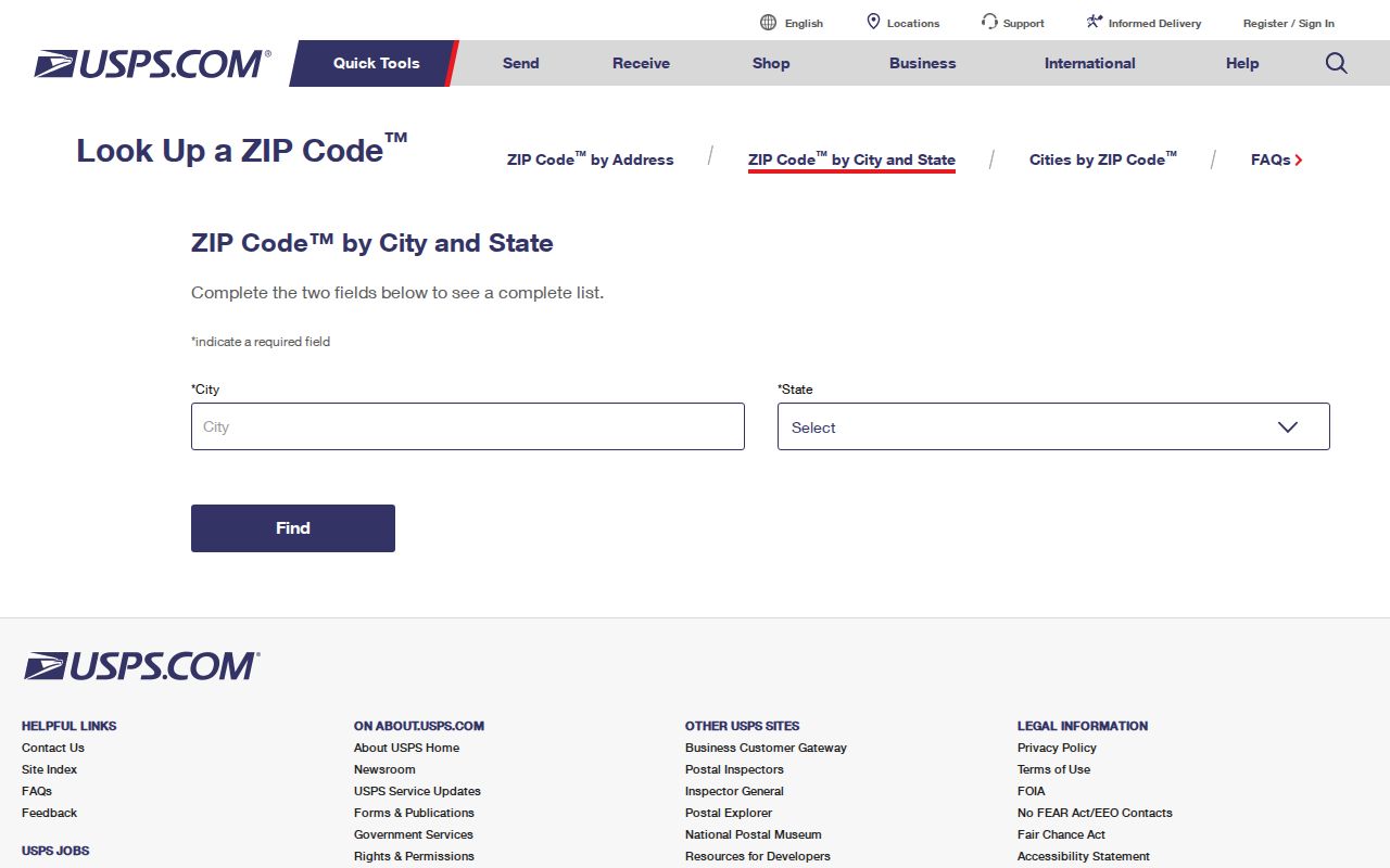 Upland ZIP code directory USPS city and state lookup