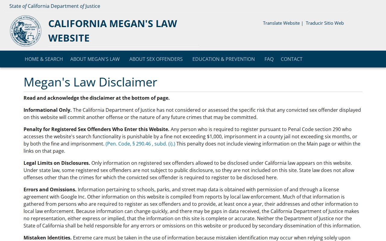 Upland ZIP code directory California Megan's Law search
